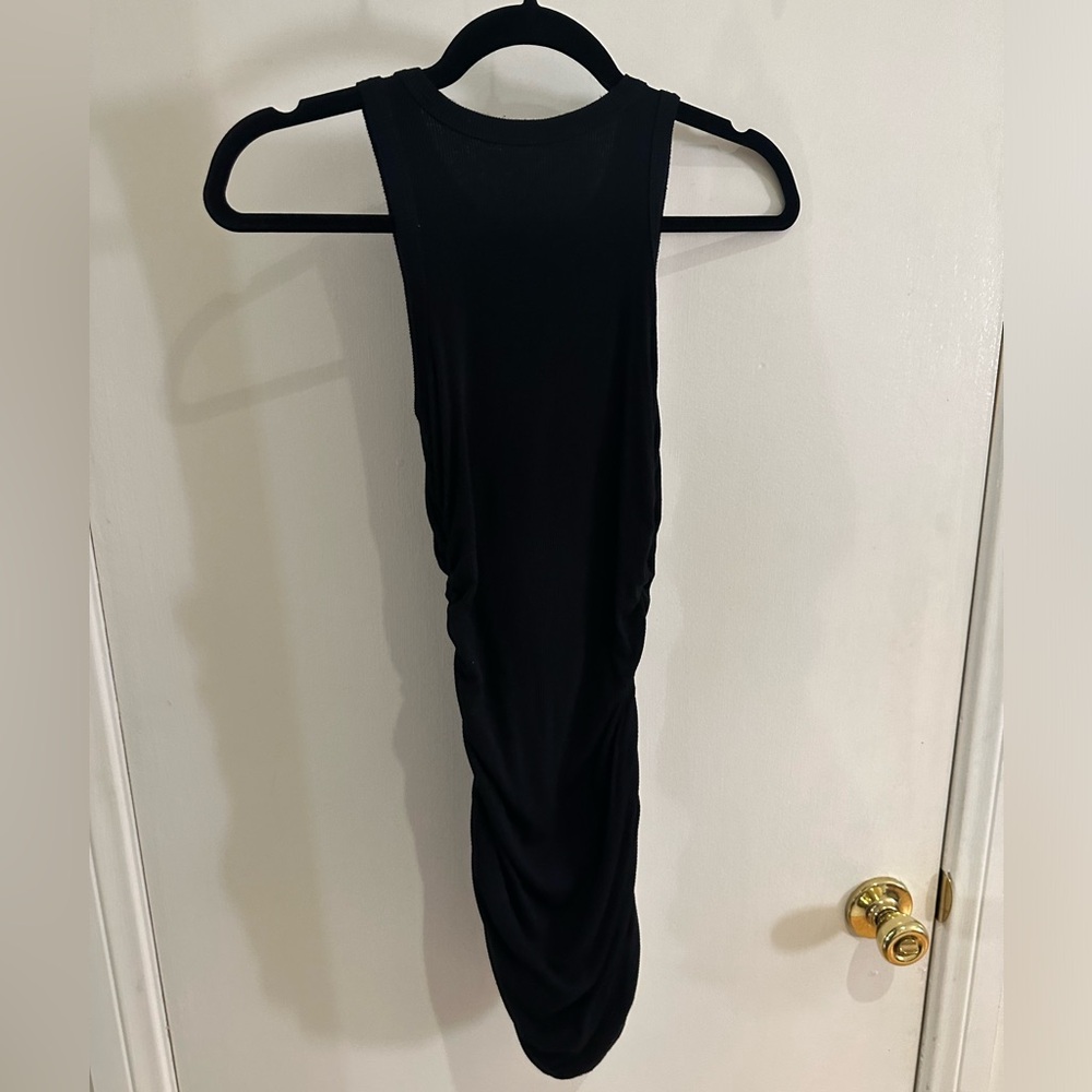 Black ribbed high neck tank top dress size small/medium (2-4)